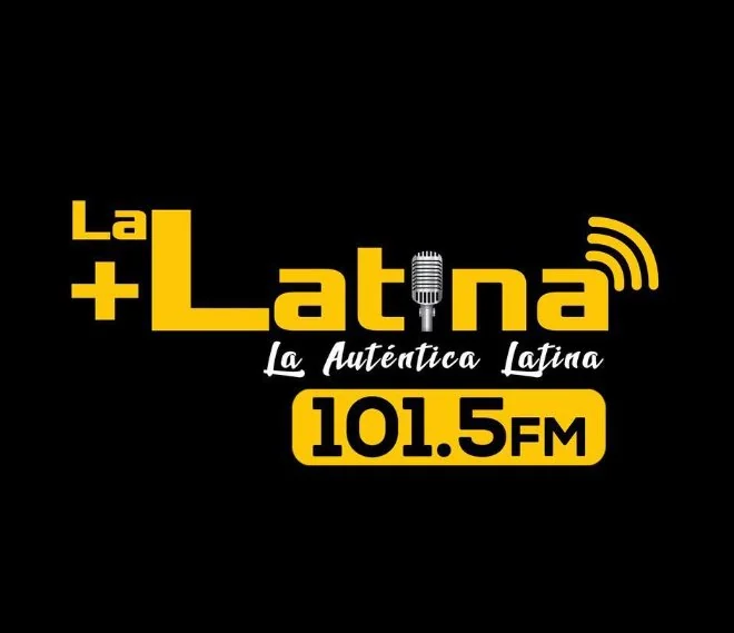 Logo for La + Latina 101.5FM